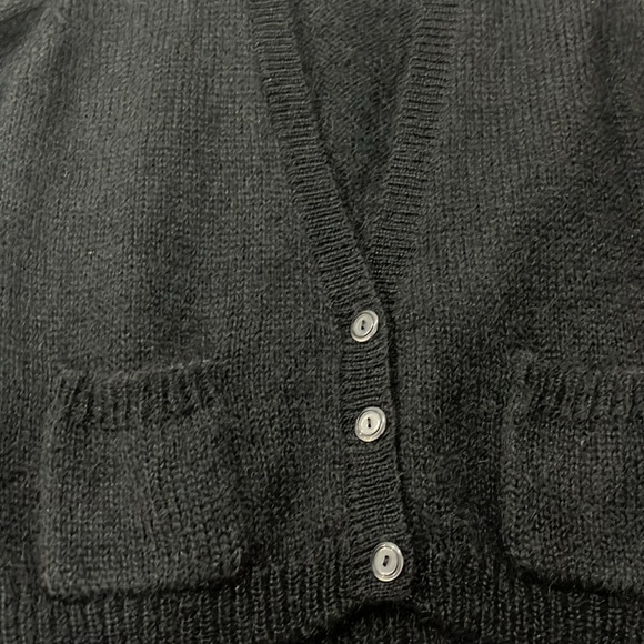 Vintage PREMBROOK LANE mohair and acrylic, black cardigan, size M. - Picture 4 of 9